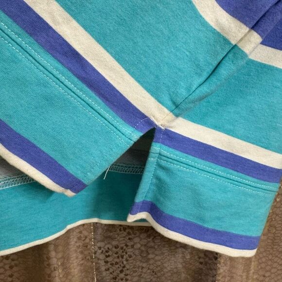 Wildfox Purple Aqua Striped Sleep Lounge Top Shorts 2 Piece Set Small NWT - Picture 6 of 13